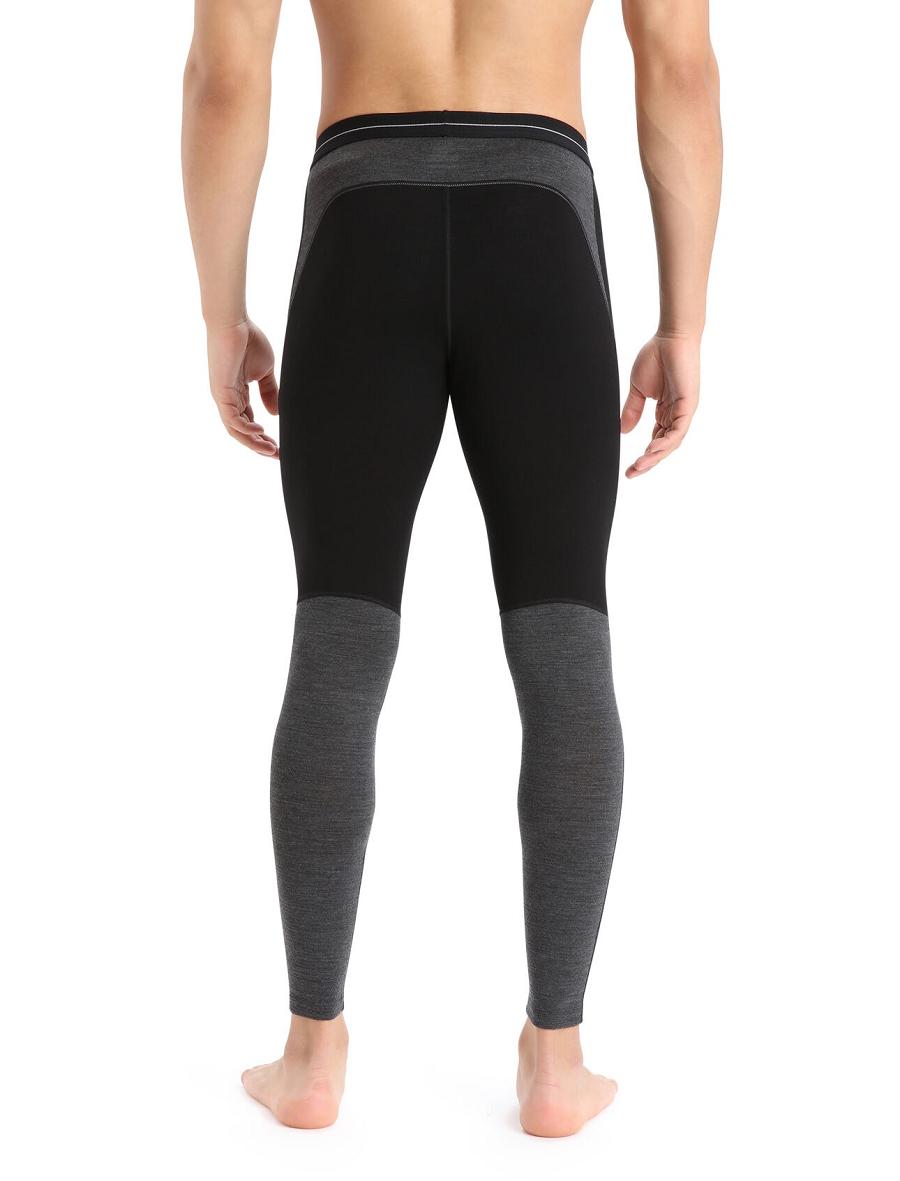 Icebreaker 200 ZoneKnit™ Merino Férfi Leggings Fekete | HU 1121DFMN